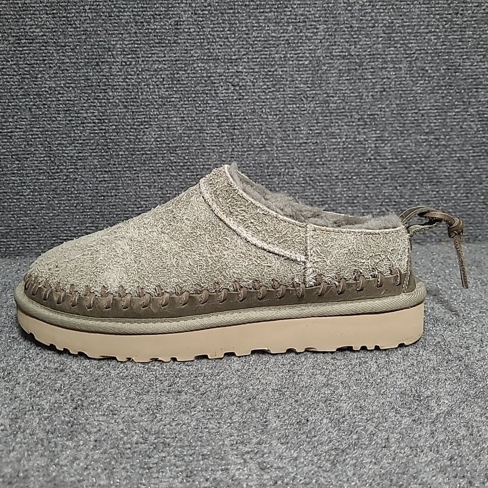 UGG Women's Classic Micro Biarritz Mules Moss Green Hairy suede 9.5 / EU 40.5 - Picture 7 of 10